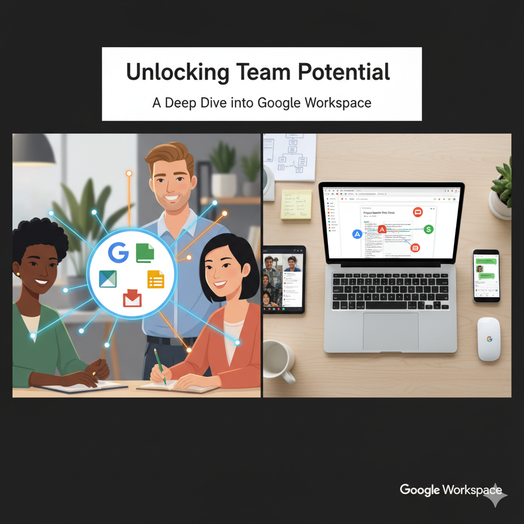 A small team collaborating using Google Workspace