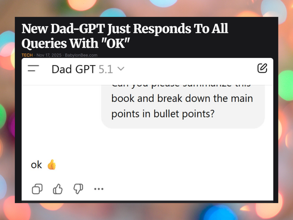 Humorous image from the Babylon Bee